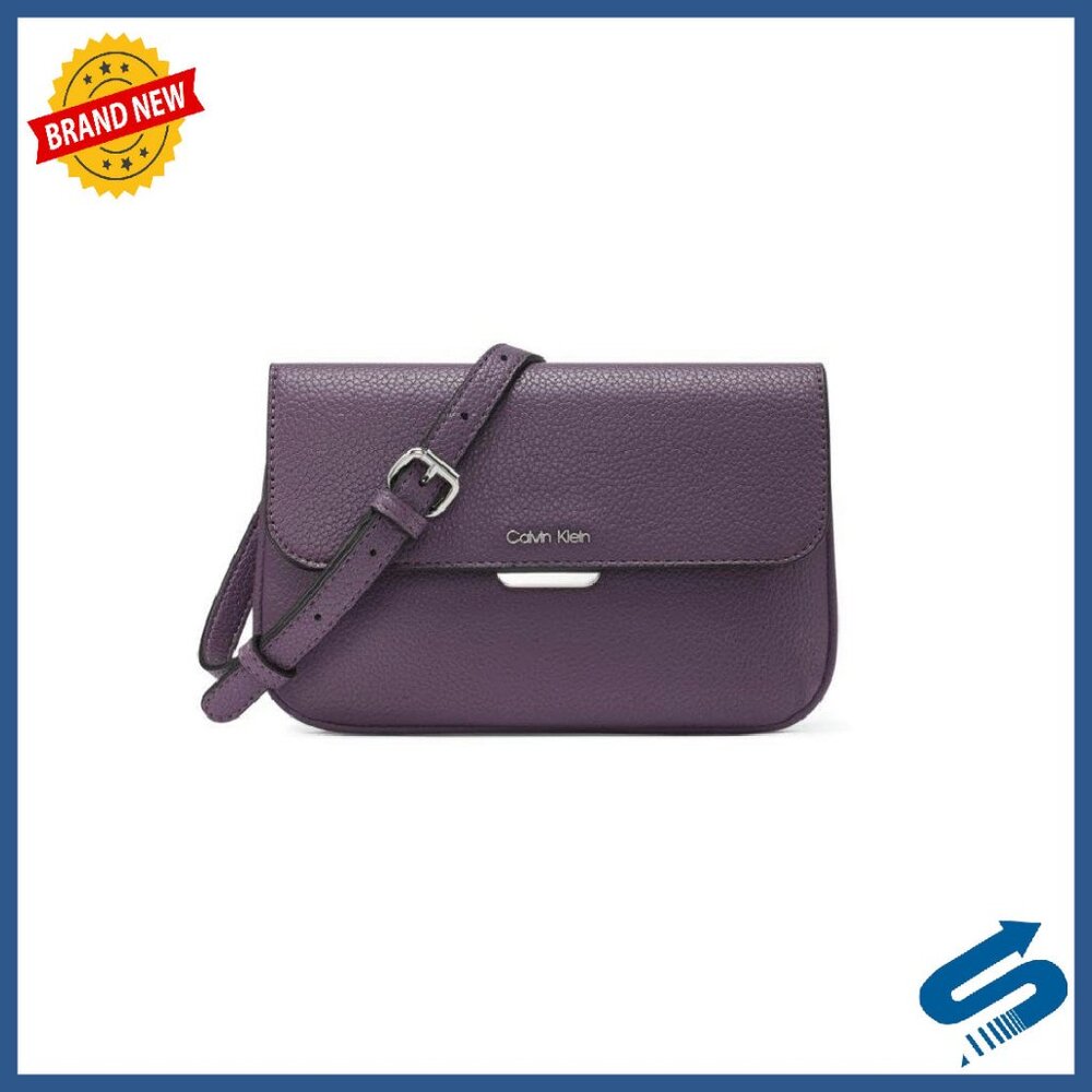 Vegan Leather Crossbody Bag With Multiple Pockets & Adjustable Strap